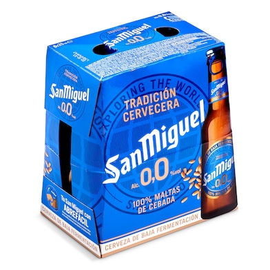 Cerveza 0,0% alcohol San Miguel pack 6 x 25 cl-0