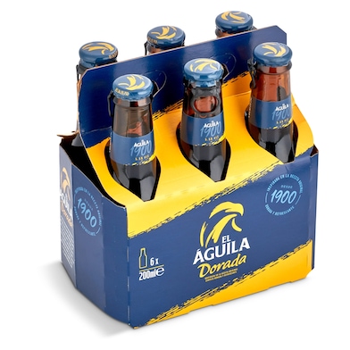 Cerveza dorada El águila pack 6 x 20 cl-0