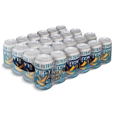 Cerveza sin filtrar El aguila pack 24 x 33 cl-0