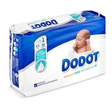Pañales pro sensitive carry pack talla 1 Dodot 38 unidades-0