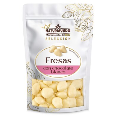 Fresas recubiertas con chocolate blanco Dia Naturmundo 150 g-0 Fresas recubiertas con chocolate blanco Dia Naturmundo 150 g-0