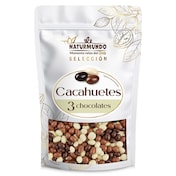 Cacahuetes recubiertos de 3 chocolates Dia Naturmundo 200 g