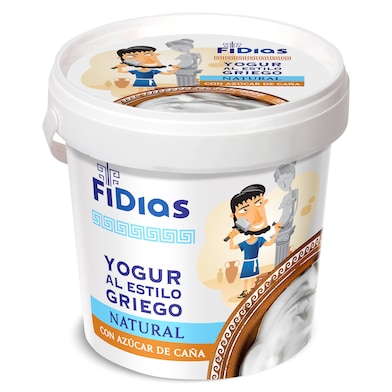 Yogur estilo griego natural con azúcar de caña Dia Fidias 1 kg-0