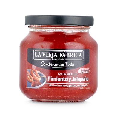 Salsa dulce de pimiento y jalapeño La vieja fábrica 280 g-0