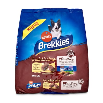 Alimento para perros adultos con buey y verduras Brekkies 2.5 Kg-0