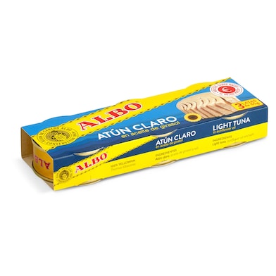 Atún claro en aceite de girasol Albo 3 x 48 g-0