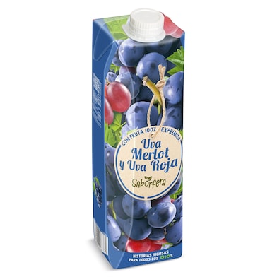 Zumo de uva Merlot y uva roja Dia Saborfera 1 L-0