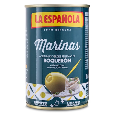 Aceitunas rellenas de boquerón marinas La española 130 g-0