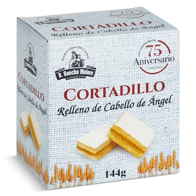 Cortadillo relleno de cabello de ángel La flor de Antequera 144 g-0 Cortadillo relleno de cabello de ángel La flor de Antequera 144 g-0