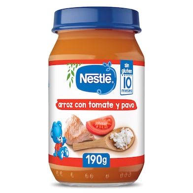 Puré de arroz con tomate y pavo Nestlé 190 g-0