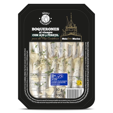 Boquerones en vinagre con ajo y perejil MSC Dia Mari Marinera 80 g-0