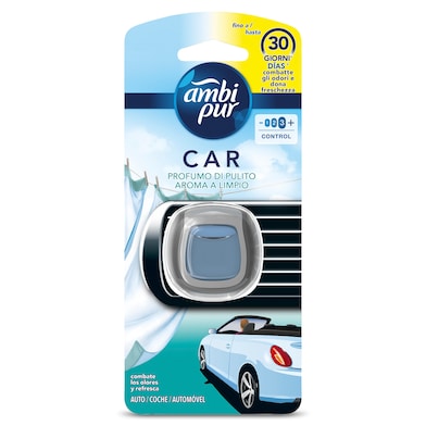 Ambientador para coche aroma limpio Ambipur blister 1 unidad-0