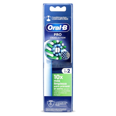 Recambio cepillo de dientes cross action Oral-B 2 unidades-0