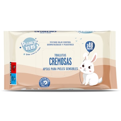 Toallitas para bebés cremosas Dia Planeta Bebé 48 unidades-0