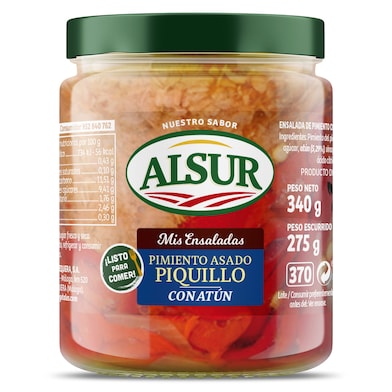 Ensalada de pimientos del piquillo con atún Alsur 275 g-0