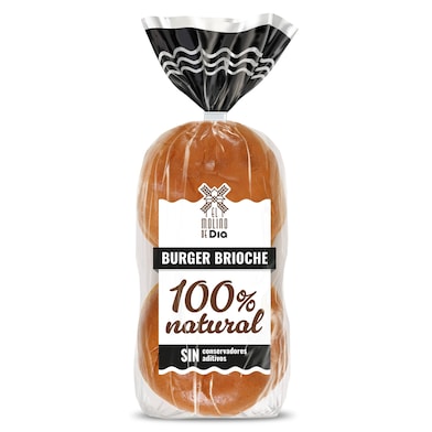 Pan de hamburguesa brioche El Molino de Dia 300 g-0
