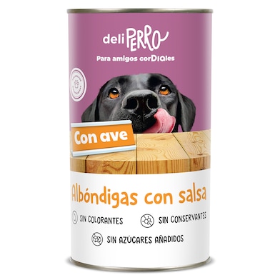 Alimento para perros albóndigas con salsa de ave Dia Deliperro 1.2 Kg-0