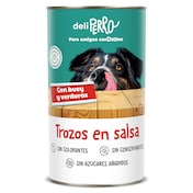 Alimento para perros trozos en salsa con buey y verduras Dia Deliperro 1.25 Kg