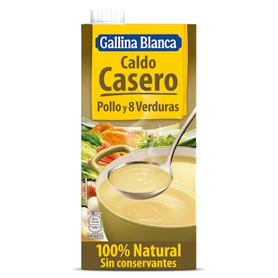 Caldo de pollo y ocho verduras Gallina Blanca 1 L-0