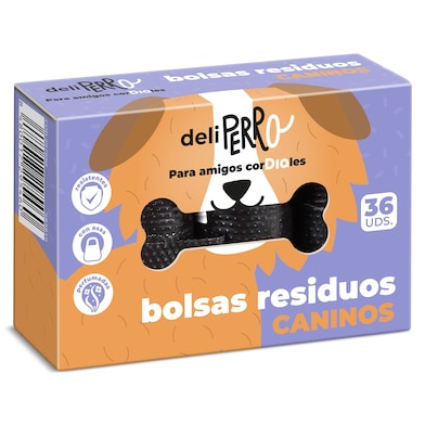 Bolsas para residuos caninos con asas Dia Deliperro 36 unidades-0