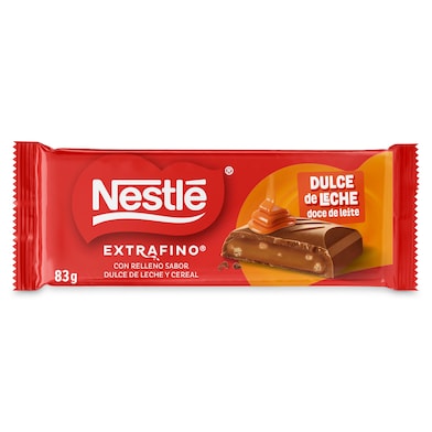 Chocolate con leche con relleno sabor dulce de leche Nestlé Extrafino  83 g-0