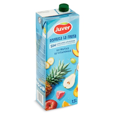 Bebida de zumo multifrutas sin azúcares añadidos Juver Disfruta 1.5 L-0