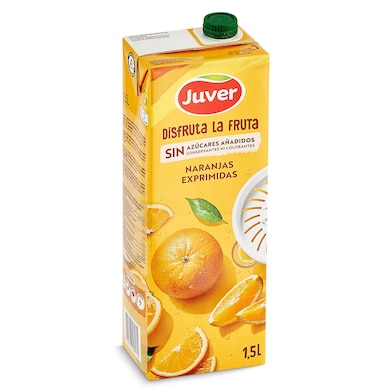 Bebida de zumo de naranja sin azúcares añadidos Juver Disfruta 1.5 L-0