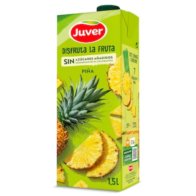 Bebida de zumo de piña sin azúcares añadidos Juver Disfruta 1.5 L-0