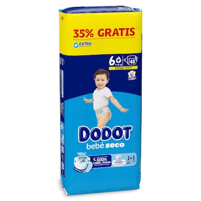 Pañales 14-20 kg talla 6 Dodot 48 unidades-0 Pañales 14-20 kg talla 6 Dodot 48 unidades-0
