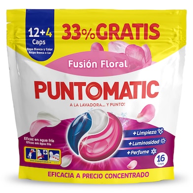 Detergente en cápsulas fusión floral Puntomatic 12 lavados-0