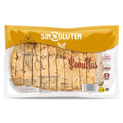 Pan de molde con semillas sin gluten El Molino de Dia 280 g-0