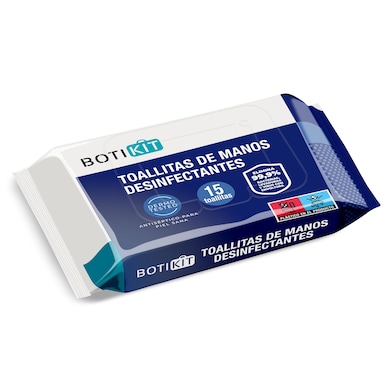 Toallitas de manos desinfectantes Dia Botikit 15 unidades-0