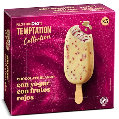 Helado bombón yogur y frutos rojos Dia Temptation 3 x 66 g-0