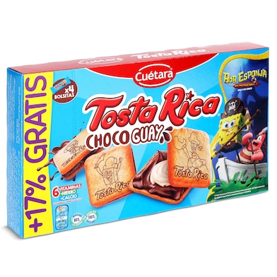 Galletas rellenas de chocolate y crema choco guay Cuétara Tostarica 144 g + 17% gratis-0