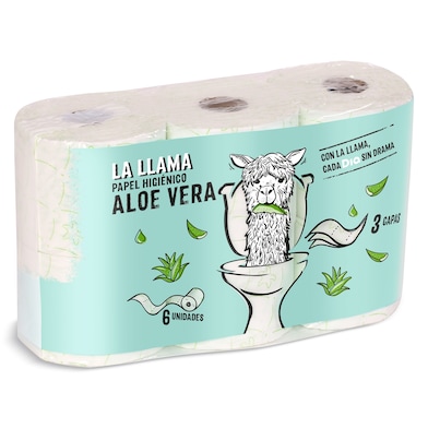 Papel higiénico aloe vera 3 capas Dia La Llama 6 unidades-0
