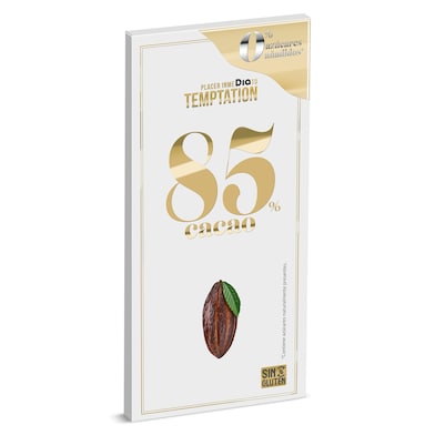 Chocolate negro 85% cacao sin azúcares añadidos Dia Temptation 100 g-0