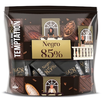 Chocolate negro 85% cacao en porciones Dia Temptation 176 g-0