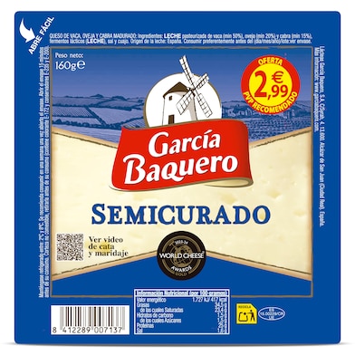 Queso semicurado García Baquero 160 g-0