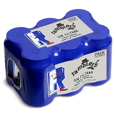 Cerveza sin filtrar Dia Ramblers pack 6 x 33 cl-0