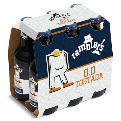 Cerveza tostada 0,0% alcohol Dia Ramblers pack 6 x 25 cl-0
