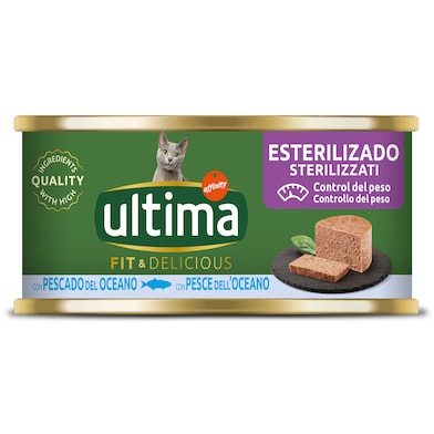 Alimento para gatos con pescado Ultima 85 g-0