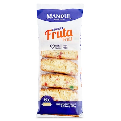 Bizcocho con fruta confitada Mandul 180 g-0