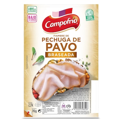 Pechuga de pavo braseada Campofrío 70 g-0