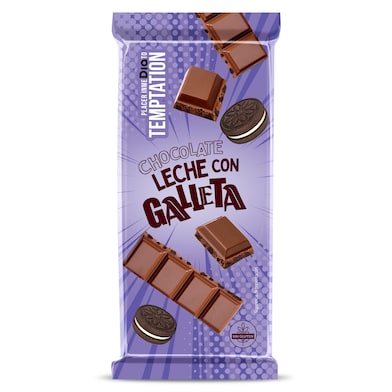 Chocolate con leche con galleta Dia Temptation 100 g-0