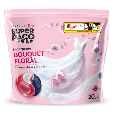 Detergente en cápsulas floral Dia Super Paco 20 unidades-0