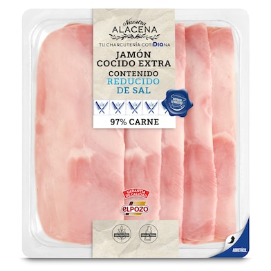 Jamón cocido 97% reducido en sal Dia Nuestra Alacena 150 g-0