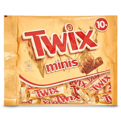 Mini barritas de chocolate y galleta rellena de caramelo Twix 227 g-0