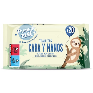Toallitas para cara y manos Dia Planeta Bebé 20 unidades-0