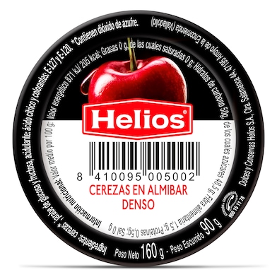 Cerezas rojas en almíbar Helios 90 g-0