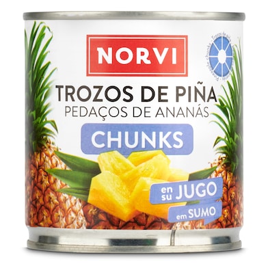 Piña en su jugo en trozos Norvi 270 g-0